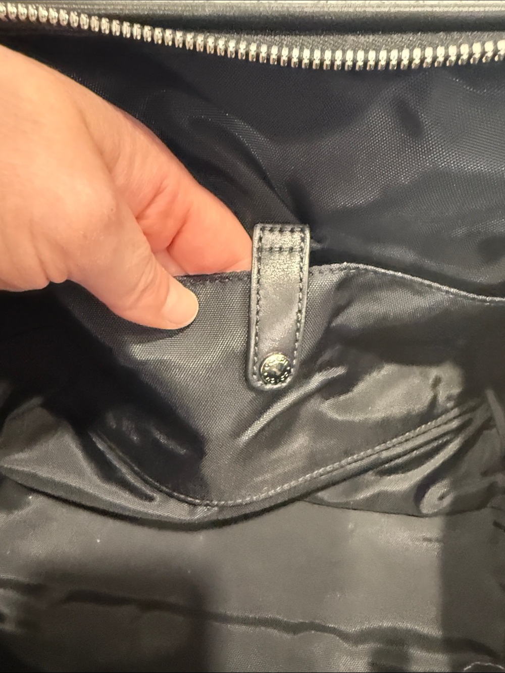 Coach Black Leather Toiletry Bag with Silver Hardware - Picture 7 of 8
